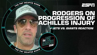 Aaron Rodgers on progression of his Achilles injury & Jets' OT win vs. Giants | The Pat McAfee Show