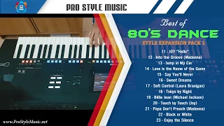 Best of 80's Dance - Style Expansion Pack 1 - Yamaha Genos - Tyros 5 and PSR S77x - S97x - A3000