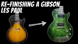 How to Refinish a Gibson Les Paul.  Ugly Duckling to Mean Green Machine