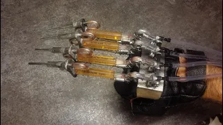 Scarecrow Cosplay Injector glove from Arkham Knight , part 1 of the injector unit