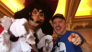 Captain Hook picture posing -  Plaza Inn  - Minnie and Friends breakfast   Disneyland 2016