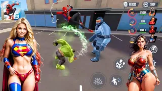 Spiderman, Deadpool, Ironman, Hulk, Avengers, Superhero Stop The Criminal In City | Spider Fighter 3