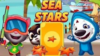 Talking Tom Gold Run SEA STARS Event Splash Tom vs Shark Hank vs Raccoon Boss FIGHT  GAMEPLAY