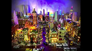 Christmas village Department 56 , Lemax , and 3D Printed Christmas in the city display 2022 stills