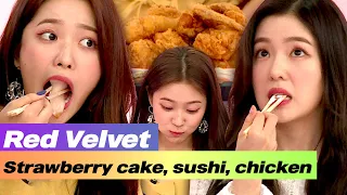 Red Velvet MUKBANG🍗🍣🍰