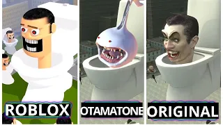 Skibidi Toilet - ORIGINAL vs ROBLOX vs MINECRAFT vs OTAMATONE (ALL EPISODES) skibidi bop bop