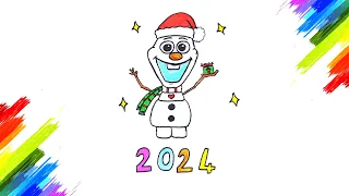 Kardanadam Olaf Nasıl Çizilir? How to Draw Olaf Snowman #christmas #winter #çizim #art #draw