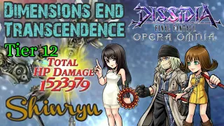 [DFFOO:GL] Dimension's End Transcendence:Tier 12 Reckoning with Rinoa, Selphie & Snow (4 turns)