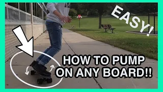 How to PUMP on ANY BOARD! *EASY* (Longboard, skateboard, cruiser, etc) Tutorial 2021