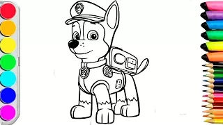 Coloring books for children, Learn color and draw, Puppy patrol