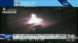 One dead in fiery crash on Highway 225 near Beltway 8 in Pasadena, officials say