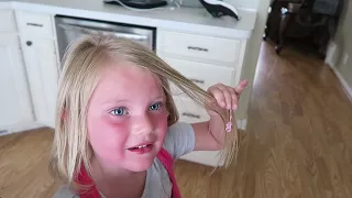 She Got Gum in Her Hair!