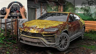 Rebuilding a LAMBORGHINI URUS - Forza Horizon 5 - Steering Wheel Gameplay