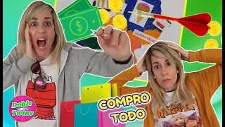 LANZO un DARDO a un MAPA 🎯 y COMPRO TODO lo que sea en lo que Caiga CHALLENGE! Doble Twins