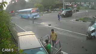 Accident Kegalle (CCTV Record By Gils Techno Solution(Pvt)Ltd.2019.02.24