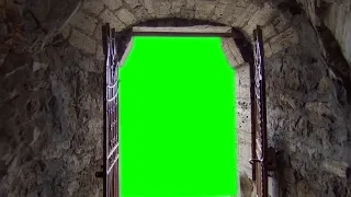 4K footage on a green background. Exit from the chromakey cave. Removing the green background.