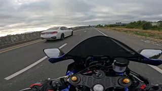 2022 Yamaha r7 riding in the streets of humboldt