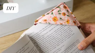 How To Sew A Cute Corner Bookmark In 5 Minutes (Easy Sewing Tutorial)