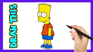 How to draw the hilarious Bart Simpson