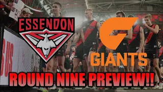 Essendon v GWS Round Nine Prediction + Preview