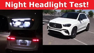 2024 Mercedes Benz AMG GLE 53 SUV Headlight Test and Night Drive