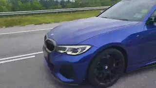 BMW M340i exhaust fly by
