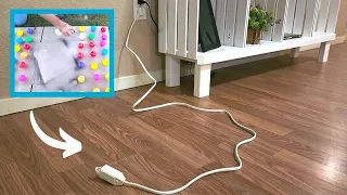 People are flipping out over this GENIUS living room cord idea!