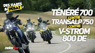 TÉNÉRÉ vs TRANSALP vs V-STROM | DES HAUTS ET DÉBAT !