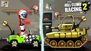 ДЖИП ТАНК и новый КОСТЮМ HILL CLIMB RACING 2 веселое ВИДЕО ПРО МАШИНЫ гонки cars games