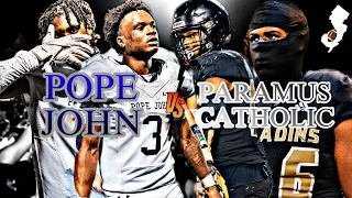 NJ FOOTBALL SHOOTOUT GOES DOWN TO THE WIRE🔥🔥! Paramus Catholic vs Pope John | CRAZY ENDING! 🏈😱