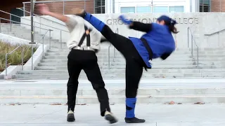 Karate vs Drunken Kung Fu Fight Scene | Ryuken vs Bones (Slug Street Scrappers)