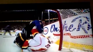 flames canucks fight