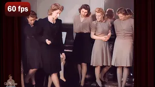 Dancing during the Battle of Britain | AI Colorized 1940 Film [ 60 fps]