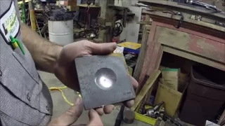 Milling a semi-hemispherical socket