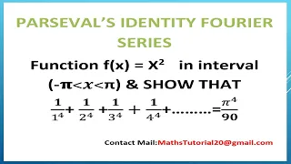 Easy Explaination of Parseval's Identity(Theorem) For Fourier Series Concepts & Examples in Tamil