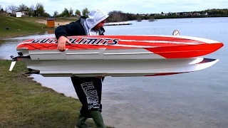 GIGANTIC POWERFUL RC POWERBOAT SPEEDBOAT HPR-233 130 KMH BRUTAL SPEED 25000 WATT