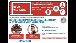 "Concrete Repair Material Selection & Strengthening With CFRP" - By CCMA Webtalks