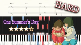 Spirited Away - One Summer's Day - Hard Piano Tutorial + Sheets / Studio Ghibli
