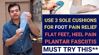 3 Silicon Cushions For FOOT PAIN, HEEL PAIN, PLANTAR FASCIITIS, FLAT FEET, FOOT PAIN RELIEF-TRY THIS