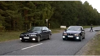 BMW e39 530d vs BMW e36 323i drag race