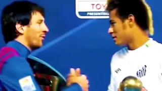 On 18 December 2011 Neymar  and messi First time meet.My favourites players Neymar messi Ronaldo.