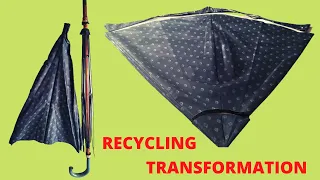 Cutting and sewing/ transformation from used umbrella/ recycling /golsathi sewing #59