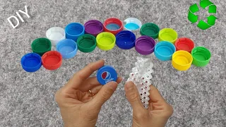 So Cute! Look what I Did with Plastic Bottle Caps! sewing,Recycling/Creative sewing