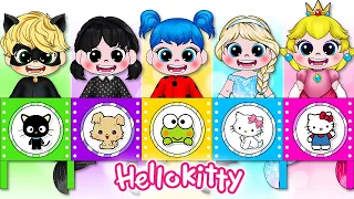 Cute Mermaids: Cat Noir, Wednesday, Ladybug, Elsa & Peach Princess into Hello Kitty | 30 BEST DIYs