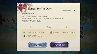 Another Eden Global 2.13.700: Aisha's 2nd Quest "Lament For The Dawn Lvl 30! Get Her True VC Grasta!