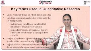 Quantitative Research Methods