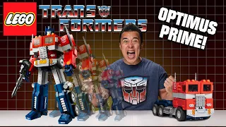LEGO TRANSFORMERS!!! LEGO OPTIMUS PRIME - Set 10302 Unboxing, Speed Build & Review!