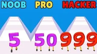 Merge Number - Run Master Game ( Infinity Number) New Number Run 3D Count Master Level up Gameplay