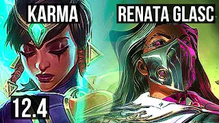 KARMA & Cait vs RENATA GLASC & Jhin (SUP) | Rank 4 Karma, 0/2/12 | JP Grandmaster | 12.4