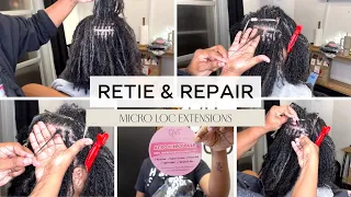 Micro Loc Extensions Retie & Repair | Tutorial | QVR Hair